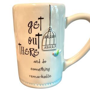 Grassland Road Bird & Birdcage “Get Out There…” Coffee Mug Tea Cup